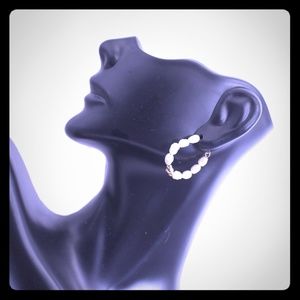 FANCY FOURTEEN KT FRESHWATER PEARL HOOPS